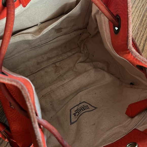 BeCa by Joy Gryson Red Leather Backpack for Women - Picture 11 of 12